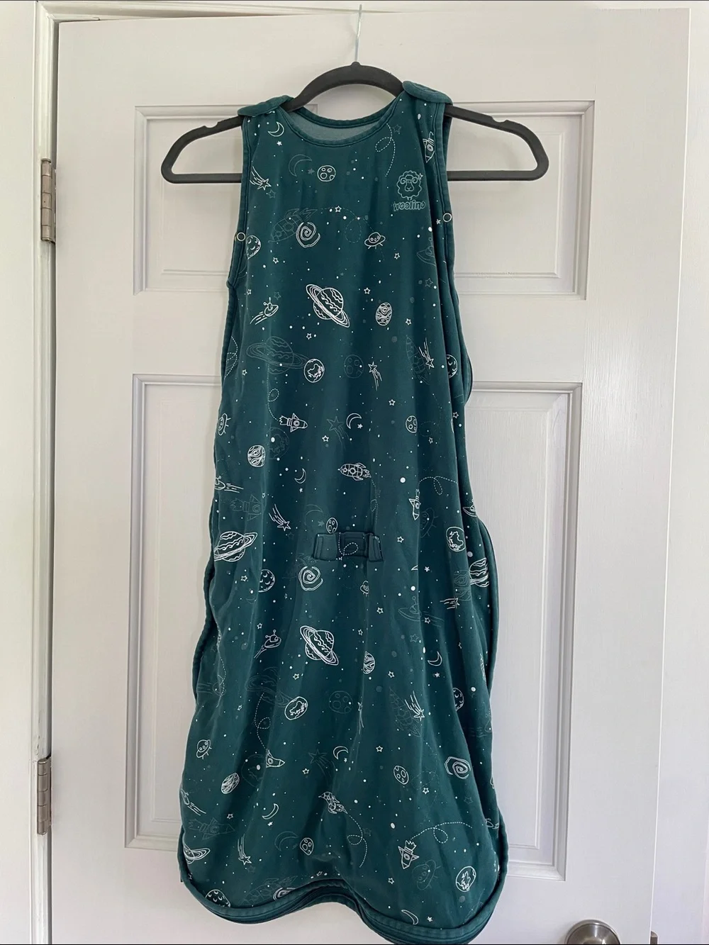 Woolino Teal Space-Print Sleep Sack